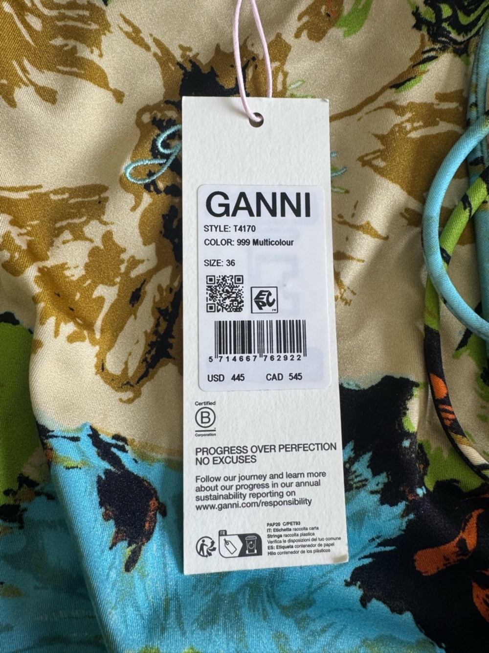 GANNI BNWT Floral Sleeveless Maxi Dress - Picture 12 of 13